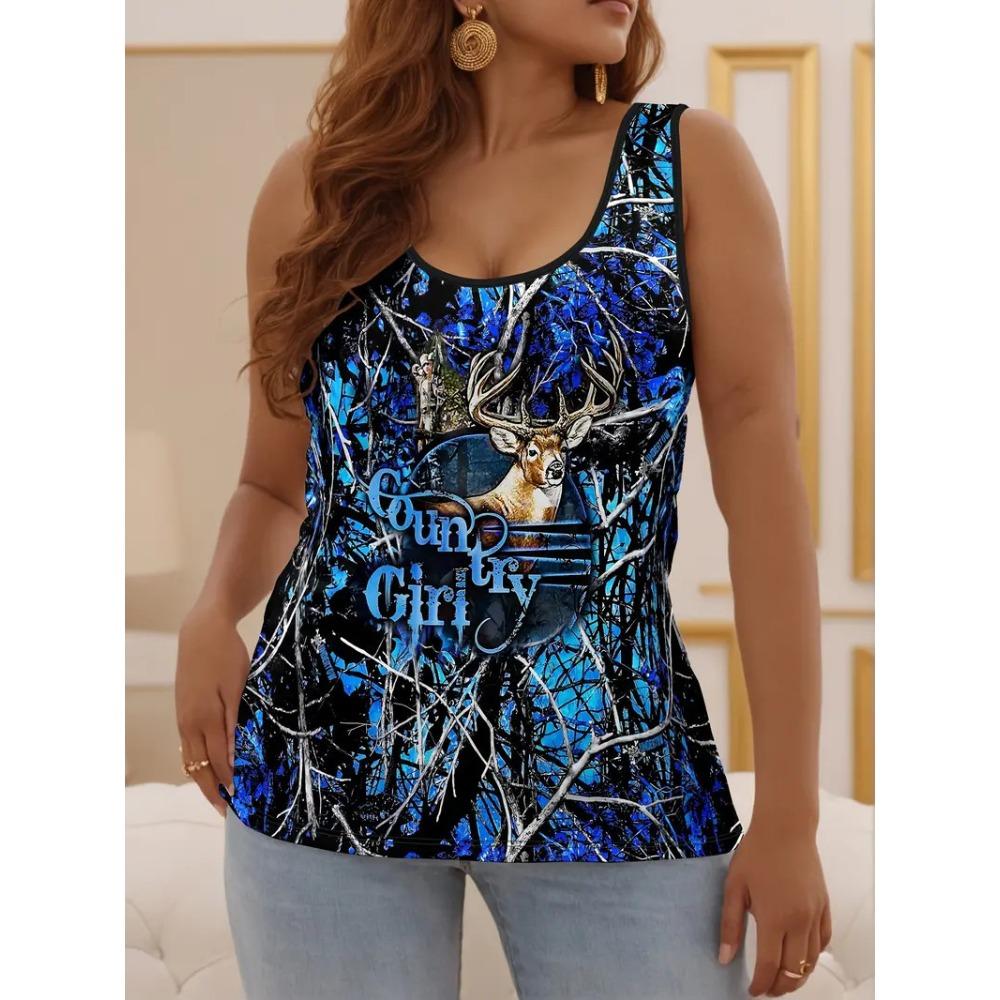 Summer New Casual Versatile Fashion Colorful Animal Patterns Large Size Vest Comfortable Women's Loose Breathable Sleeveless Vest