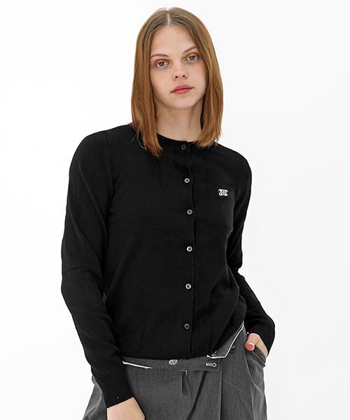Demi Gnimonic Logo Wool Black Cardigan Black/Free
