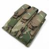 US TACTICAL Genuine Fabric Molle System Military Standard Triple Magazine Pouch for MP5, MP7A1, and Other Models (CP Camo)