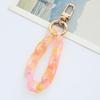 Dreamy Heart Acrylic Keychain: Colorful Seven-Color Buckle for Car Keys & Bag Pendant.