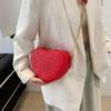 Yogodlns Fashion Spider Web Heart Shaped Shoulder Bag Women Chain Crossbody Bag Korean Personalized Mini Women's Handbag Lipstick Purse