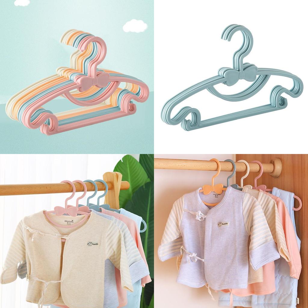 Newborn Clothes Hanger With Plastic Material And Decorative Bow For Baby Room