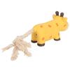 Grunting Latex Dog Toy Interactive Boredom Relief Bite Resistant Squeaky Squeeze Dog Toy with Cotton Rope Tail