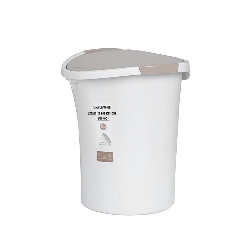 Tea Residue Bin with Drainer and Wet/Dry Separation