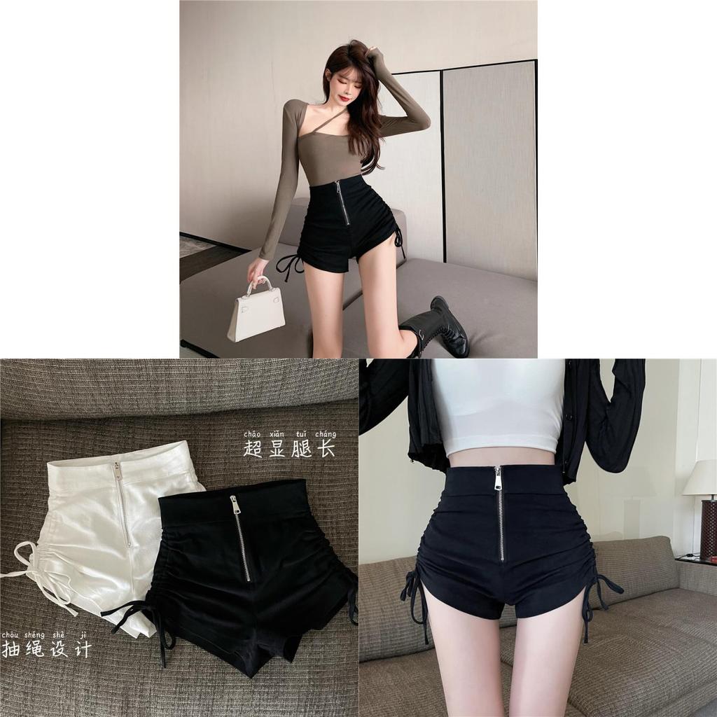 Womens High Waist Pleated Shorts With Drawstring For Casual Summer Wear