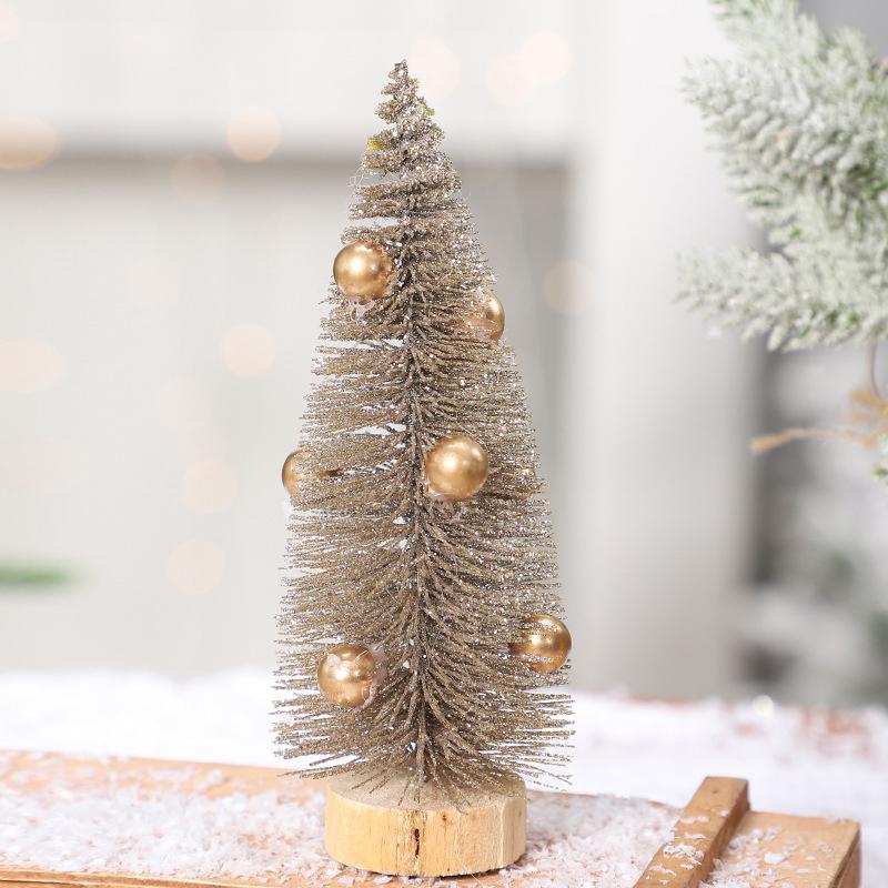 1PC Holiday Micro Landscape Decor Miniature Festive Scene Mini Christmas Tree Scandinavian Style Holiday Ornament