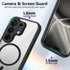 KEYSION Transparent Magnetic Phone Case for TECNO Camon 50 Ultra 5G Silicone+PC HD Clear Shockproof Cover for CAMON 50 50 Pro 4G