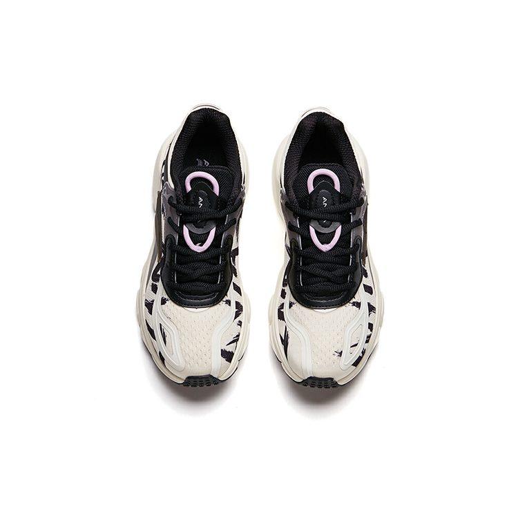 Anta Running Shoes Women's Low Top Ivory White/Black/Sandstorm Gray 122135590-3