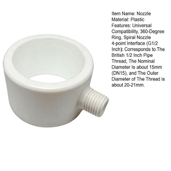 Shower Head Filter Powerful Supercharging Hydromassage All-round Cleaning Shower Head with 360-Degree Ring Water Spray Standard Thread