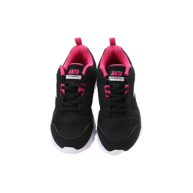 Anta Running Series Mesh Low-Top Running Shoes Women Sneakers Black Magenta 92625512-5