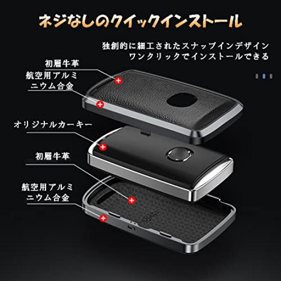Smart Key Case for Compatible with New Mazda Mazda Mazda Mazda 3 New Mazda 3 Mazda 3 Mazda Remote Control Case for Easy Aluminum Alloy and Leather