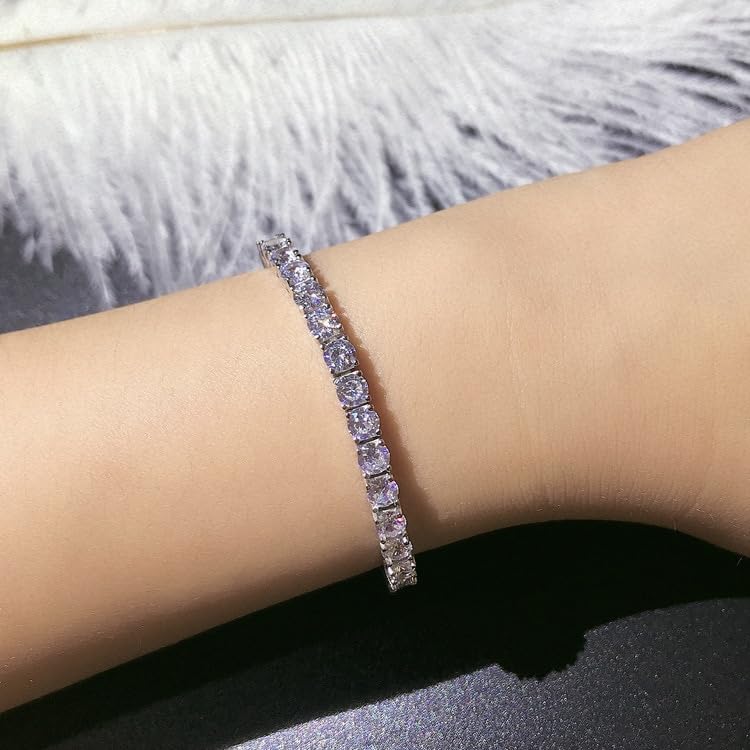 18K Rose Gold Plated 7 Inch Tennis Bracelet Women Jewelry Lobster Clasp Bracelet [3MNSCD]