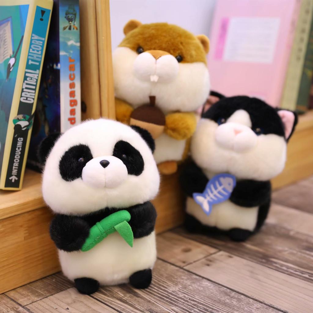 Cat Hamster Mouse Panda Plush Toy Animal Stuffed Doll Bedroom Gift Decoration