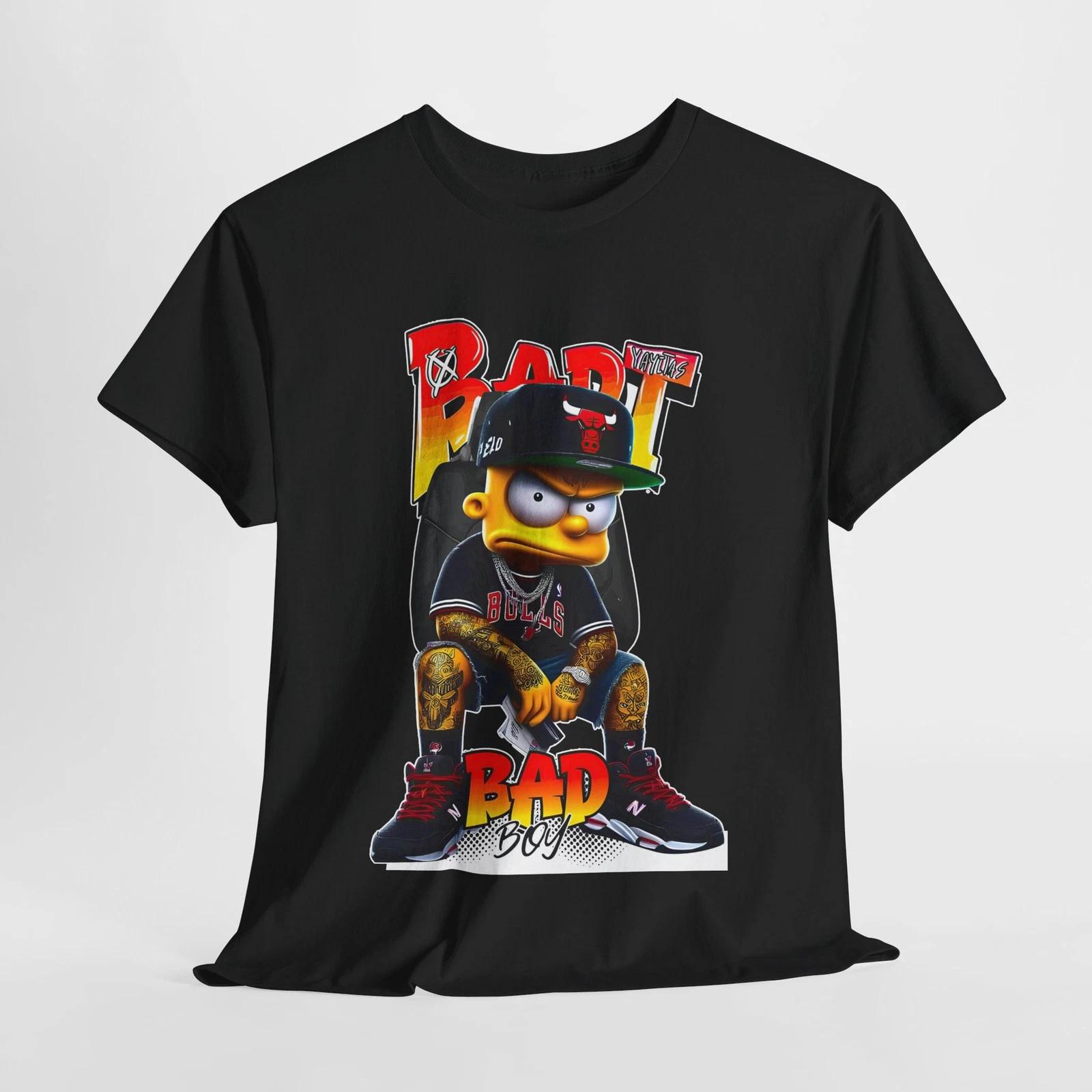 Cool Cartoon Graphic Tee, Unisex Cotton T-Shirt, Hip Hop Style Shirt, [...] L