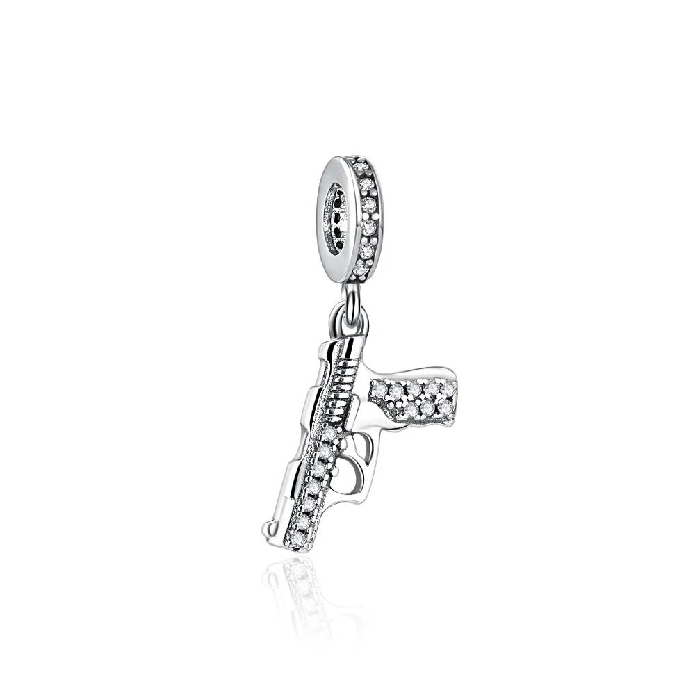 925 Silber Spielzeugpistole Krone Flagge Wolke Auto Anhänger Charms Perlen Für DIY Armband Schmuck Damen Geschenk
