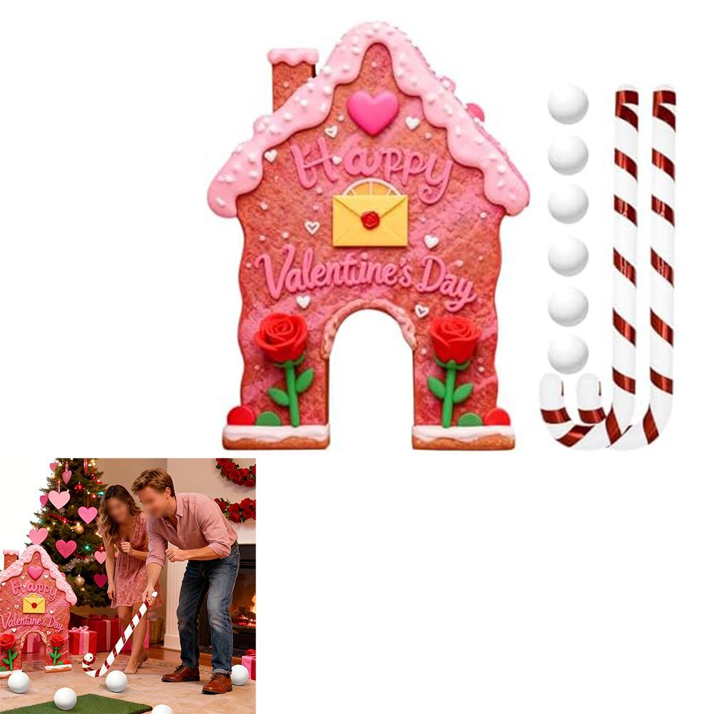 

For Mini Golf Set for Valentines Day Indoor Use with Cane and Soft Balls Portable Convenient Setup for All Ages China Mainland