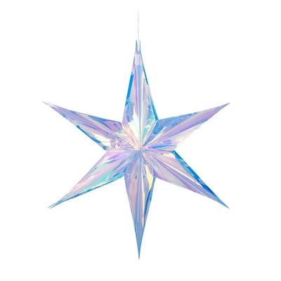 1 Pcs Glitter Stars Ornament Hanging Decorative Event Party Decor for Wedding Birthday Rainbow Shine Star Iridescent Decorations
