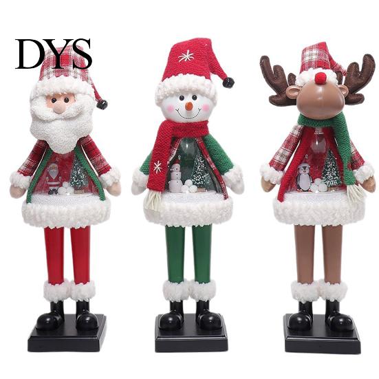 Musical Santa Snowman Reindeer LED Lighted Christmas Figurine, Swirling Glitter Claus Elk Indoor Holiday Party Decor Decoration with Music for