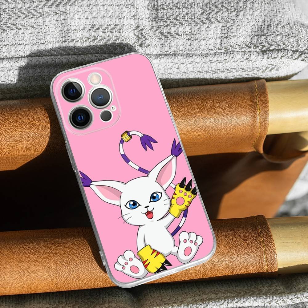 T-Tailmon D-Digimon Cartoon Phone Case For iPhone 16,15,14,13,12,11 Pro,Max,Plus,X,XS,XR,SE,Mini Transparent Silicone Soft