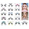 3D Sexy Face Tattoo Stickers Temporary Tattoos Glitter Fake Tattoo Rhinestones for Women Party Face Jewels Tattoo