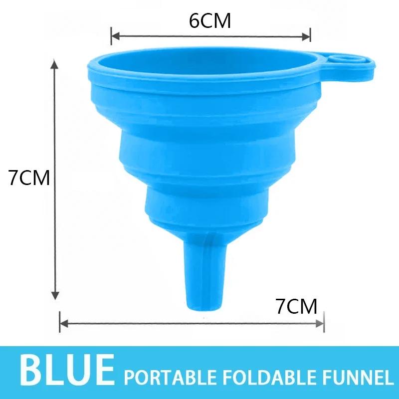 1 pâlnie pliabilă din silicon, pâlnie pliabilă pentru ulei de motor, pâlnie portabilă pentru lichid pentru gătit, vin și schimburi de fluide auto