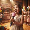 Gold Silver Glitter Toy Fake Mic Lightweight Plastic Singing Practice Toy  School Talent Show
