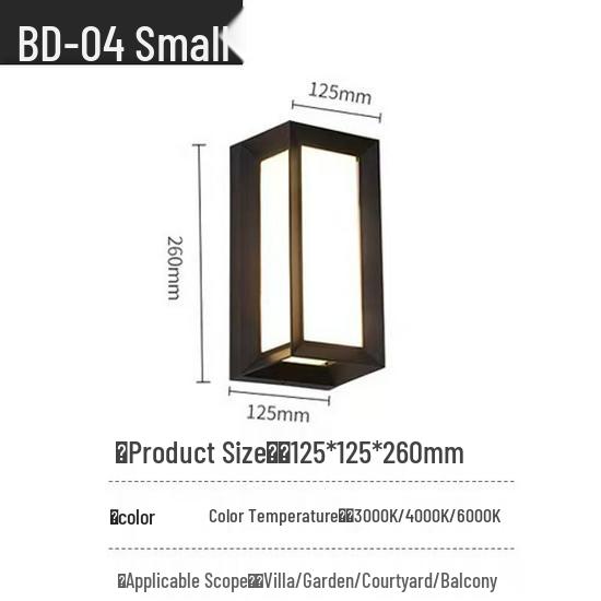 Villa LED Waterproof Wall Lamp for Indoor/Outdoor Spaces: Modern Garden, Courtyard, Hotel, Balcony, Hallway, Corridor.