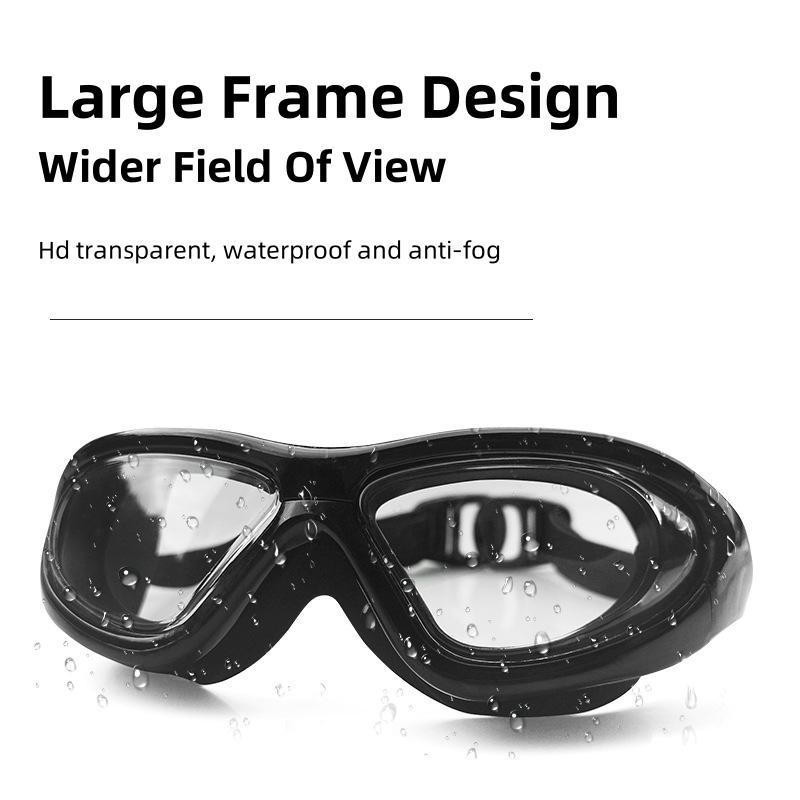 Men's and Women's Adult Fashion Racing Swimming Goggles Anti-Fog Glass for Competitive Swimmers