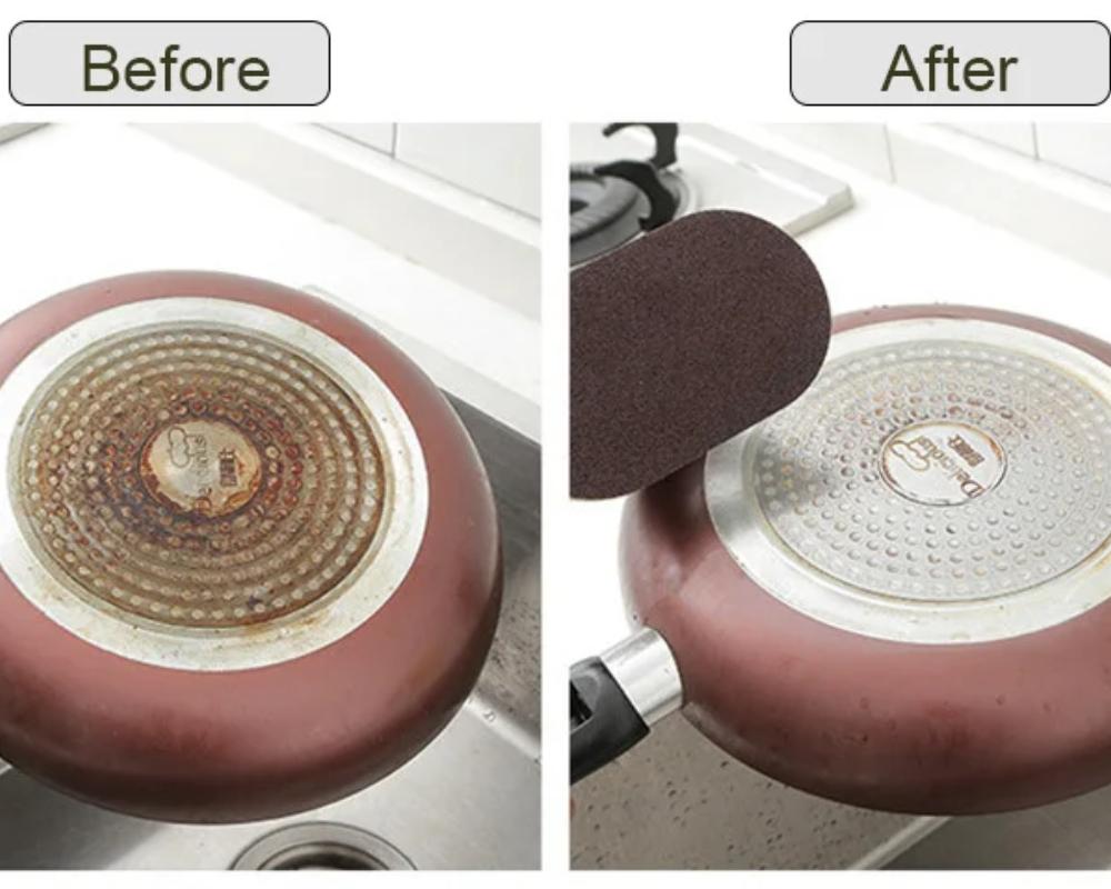 Perie magică pentru burete de bucătărie Perie de curățare cu burete din melamină Cuțit pentru detartrare Curățător de oale Perii puternice de decontaminare