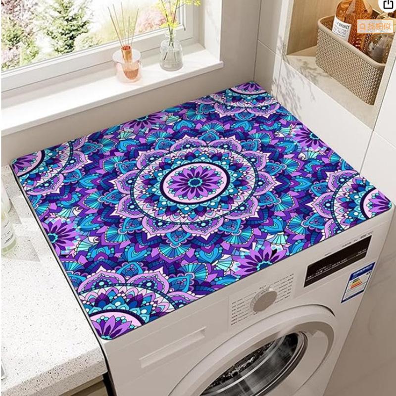 Retro Washing Machine Covers Kitchen Absorbent Coffee Machine Refrigerator Cover Pad Drain Pad Microwave Oven Insulation Pad