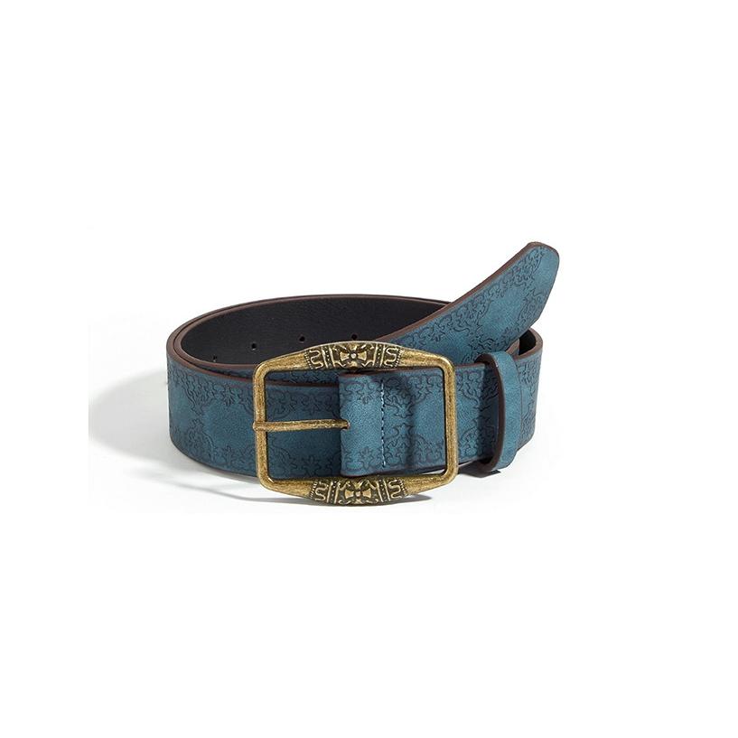 Retro Pattern Print Belts Women Pu Leather Buckle Pin Waist Belt Y2K Vintage All-Match Waistband Accessories