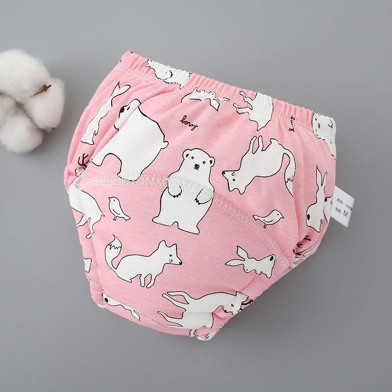 Breathable 6-Layer Cotton Baby Training Pants: Washable Cloth Diapers for Newborns
