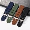 16mm 18mm 20mm 22mm Nylon Armee Sportband Nylon Stoff Gürtel Zubehör Dornschließe Bänder Schwarz Kaffee Blau Grün Uhrenarmband
