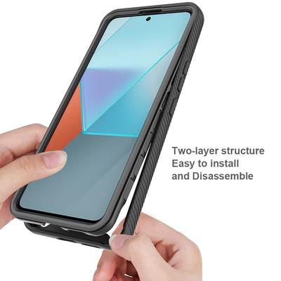 Etui dla Xiaomi Redmi Note 13 Pro 5G/Poco X6 5G z folią PET na ekran PC+TPU Pełne pokrycie Obudowa telefonu