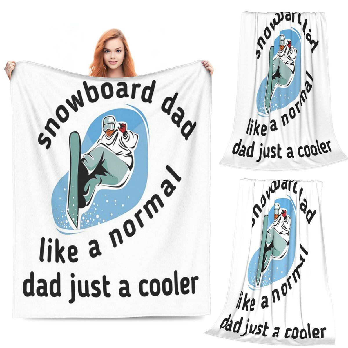 

Snowboard Like A Normal Just A Cooler Blankets Soft Warm Flannel Throw Blanket Plush for Bed Living room Picnic Travel Home Sofa 80x120cm