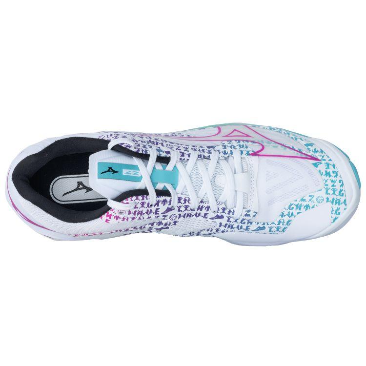 Mizuno Wave Lightning Z7 Non-Slip Durable Low-Top Volleyball Shoes Unisex Sneaker White Purple V1GA220053