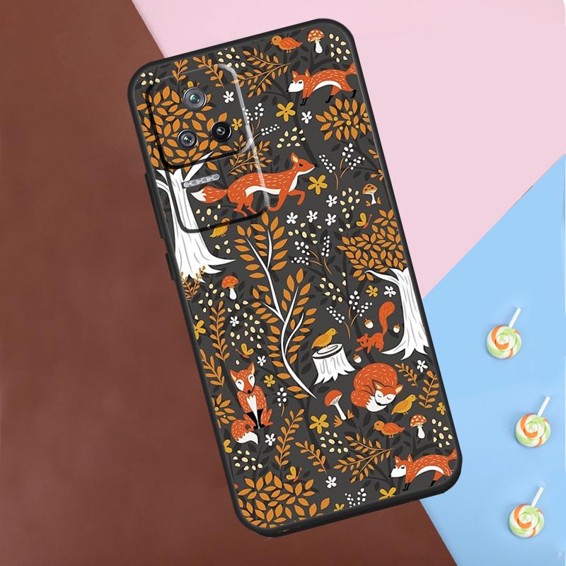 Autumn Leaves Fall Fox Case For Xiaomi POCO M6 Pro X3 X5 X6 Pro F3 F5 M5s Mi 14 Pro 13 13T 11T 12T 12 Lite Cover
