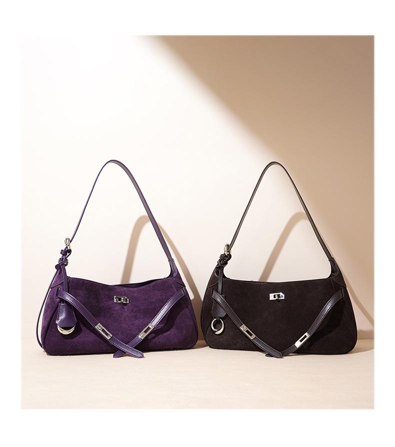 2025 Frosted Leather Women's Underarm & Crossbody Handbag - Versatile Commuter Small Square Bag