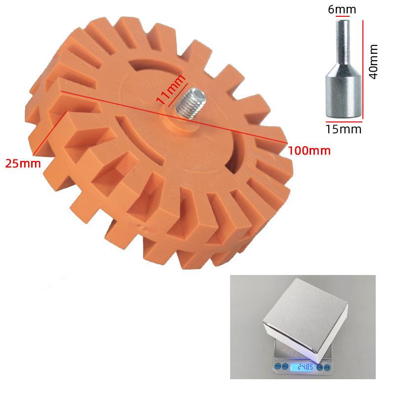 Yunbei 4-Inch Pneumatic Adhesive Removal Eraser Wheel with Grinding Head