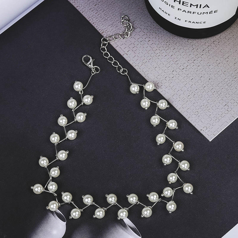 Imitation Pearl Choker Fairy Women Necklaces Korean Pearl Pendants Collar Trend Neck Jewelry Party Neck Decoration