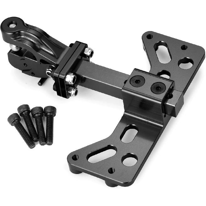 RC Aluminum Tow Trailer Hitch Shackle Hook for Axial SCX6 Upgrade 1/6 Scale Rear Bumper RC Crawler,Red