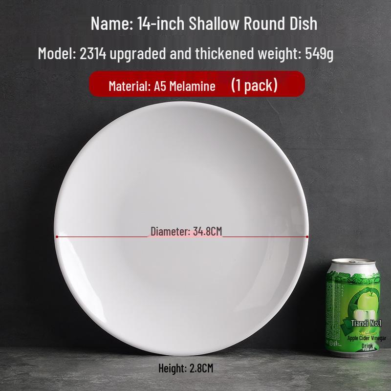 Runde Essteller im Melamin-Porzellan-Stil mit Seidenblumen-Design für Restaurants und Hotels