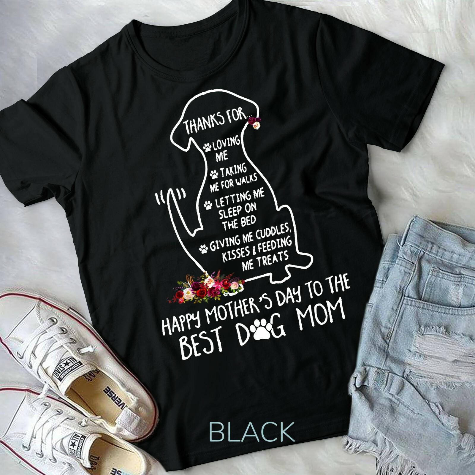 Happy Mother Day Dog Mom Unisex Form T-shirt S