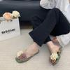 Fashion Women's Shoes 2025 New Open Toe Women's Slippers Fashion Floral  Daily Slippers Women Summer Best Seller Flat Slippers Zapatos