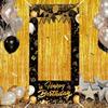 1pc Black Golden Happy Birthday Photo Booth Prop for 30/40/50/60th Milestone Celebrations Birthday Party Decoration Backdrop