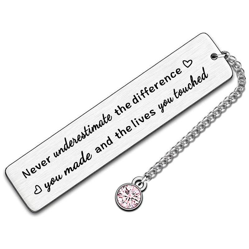 

Подвеска из листа из нержавеющей стали, закладка для книг, подарок учителю, ученику, закладка для чтения, учебные принадлежности, подарок на день учителя