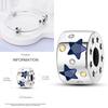 Cat Butterfly Daisy CZ Pave Clip Charm Bead Components Positioning Buckle Copper Metal Silicone Spacer Bead Components Compatible With Authentic