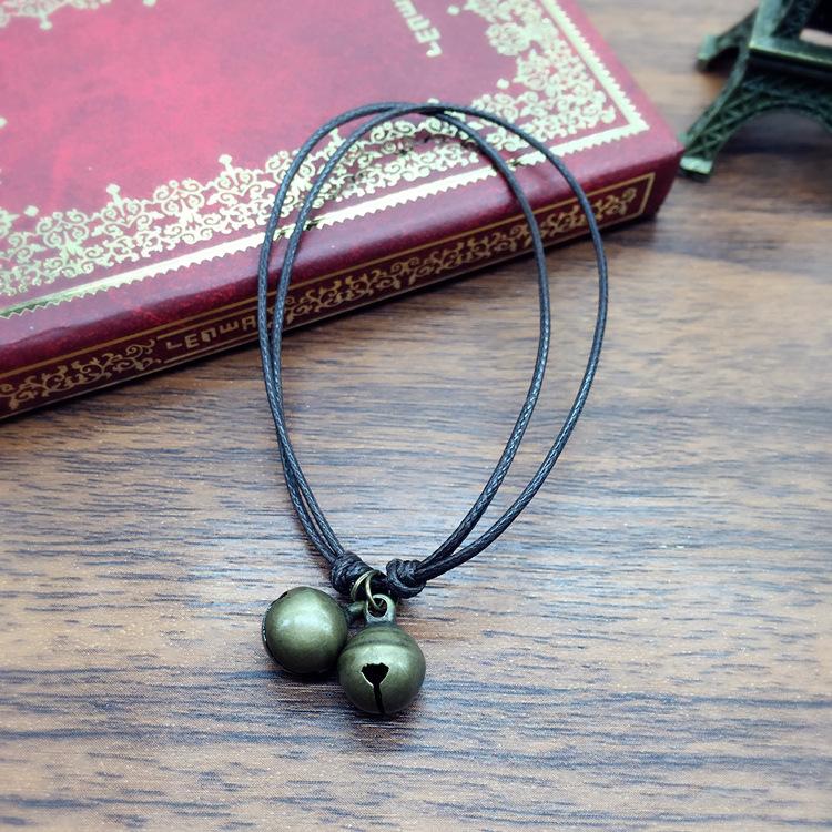 

Vintage fashion bell bracelet women s anklet small fresh couple hand rope European currency jewelry birthday gift