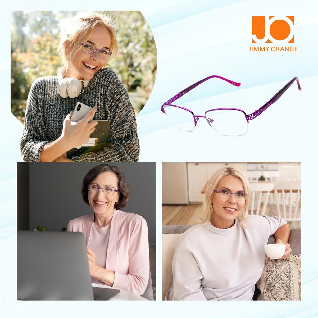 Progressive Multifocal Bifocal Reading Stylish Blue Light Cutting Automatic Focus Adjustment Middle and Near Bifocal [JO] Glasses, High-Class Glasses,