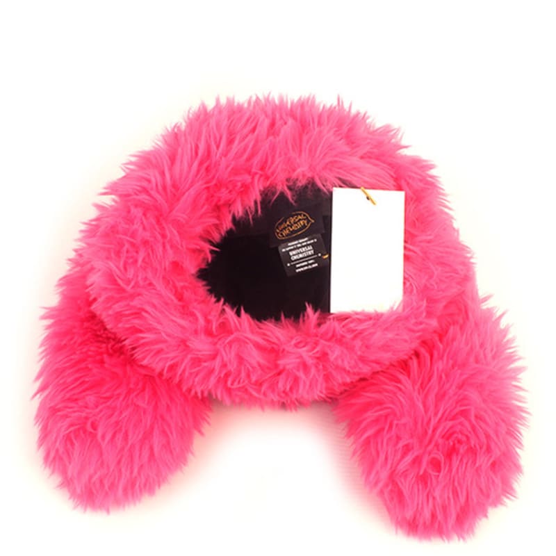 Universal Chemistry Rabbit Pink Fur Beanie Rabbit Hat